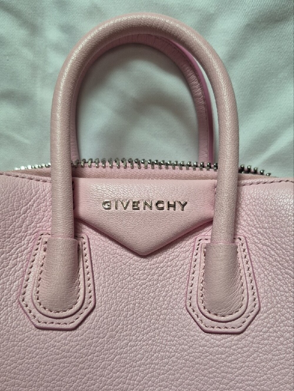 Givenchy Pink Pebbled Leather Mini Satchel - Picture 2 of 14